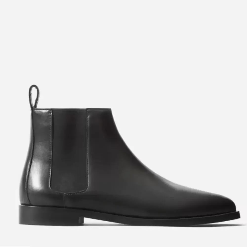 NEW Everlane The New Modern Chelsea Boot Black Italian Leather Ankle Bootie 6
